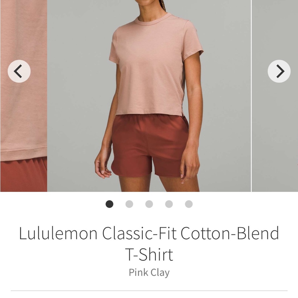 lululemon athletica Short Sleeve Tee in Pink Clay size 2